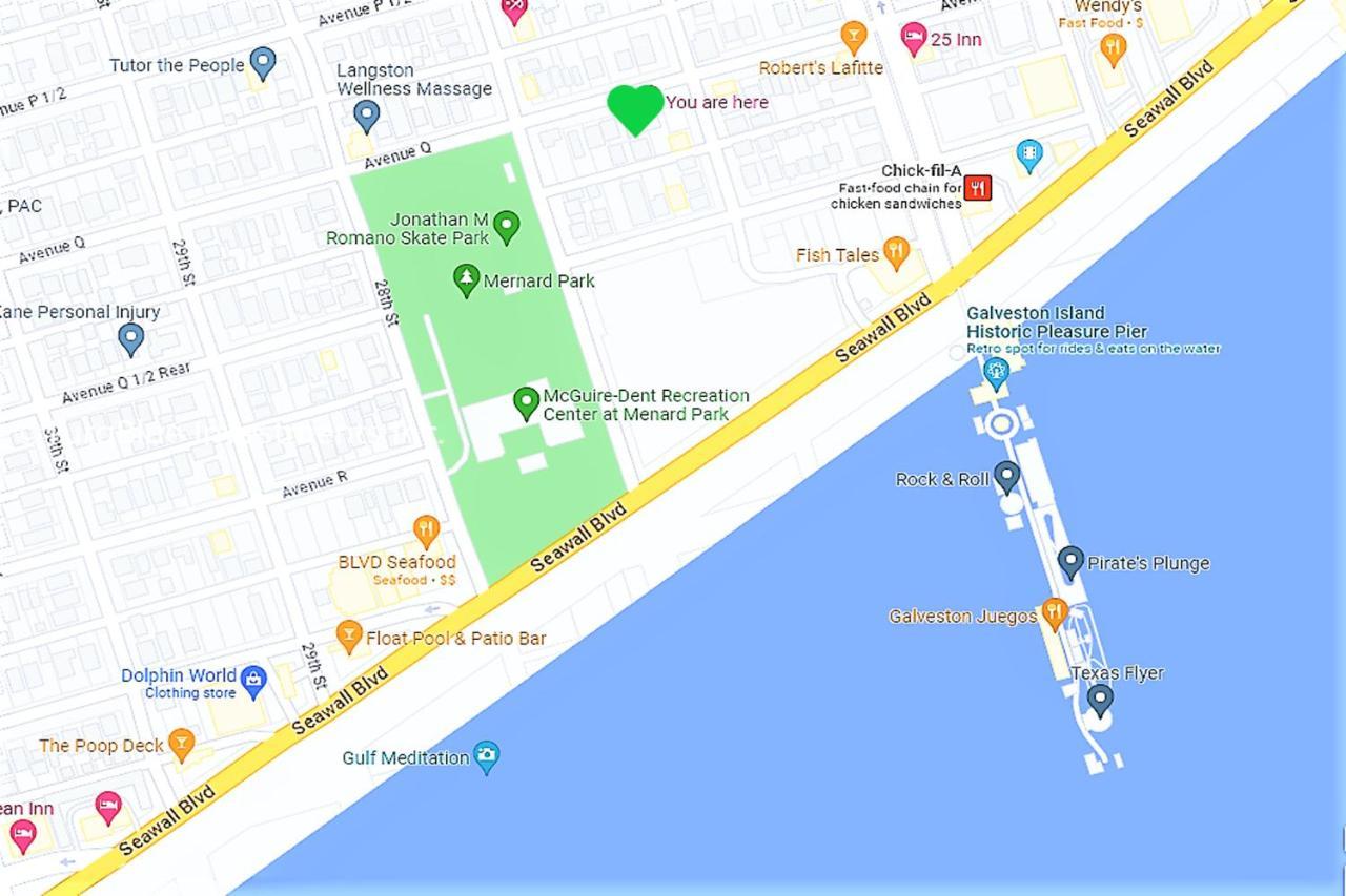 Casaazul-2605a-couples Retreat By & Pleasure Pier 1 Block Away- 2bed 2bath- 7 Minutes To Cruise Terminal Сasa de vacaciones